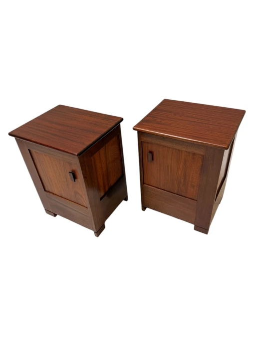 Art Deco Modernist Nightstands by J.A. Muntendam for L.O.V. Oosterbeek, 1920s